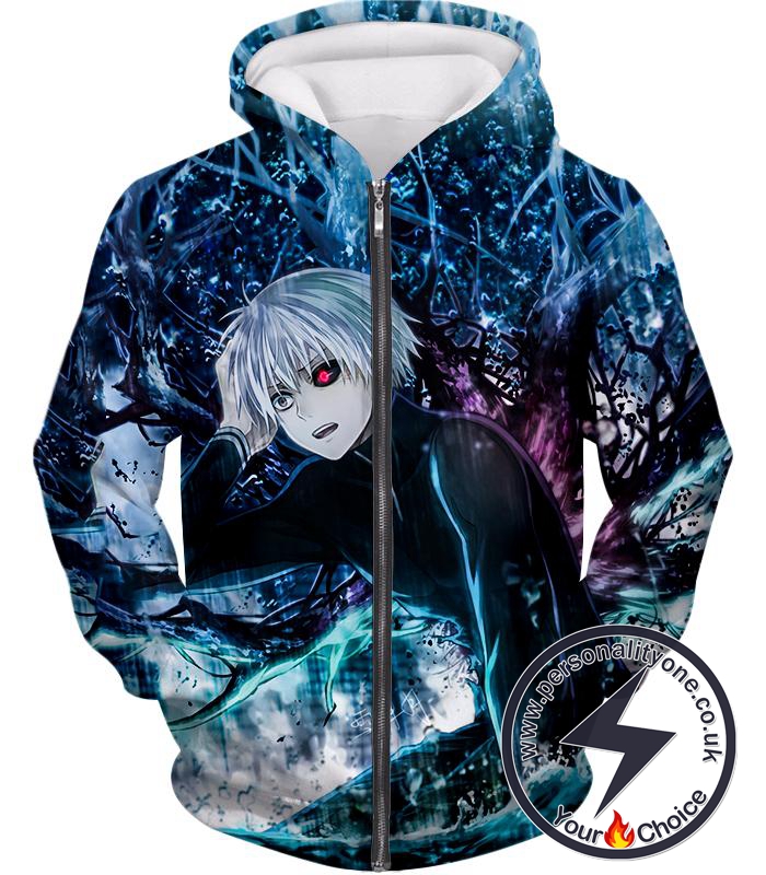 Tokyo Ghoul Ken Kaneki Down the Memory Lane Cool Anime Graphic Zip Up Hoodie